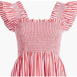 The Elizabeth Nap Dress Cherry Stripe - Size Small